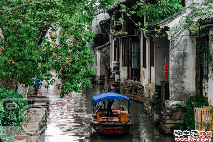 中国周庄古镇景色美恍如世外桃源