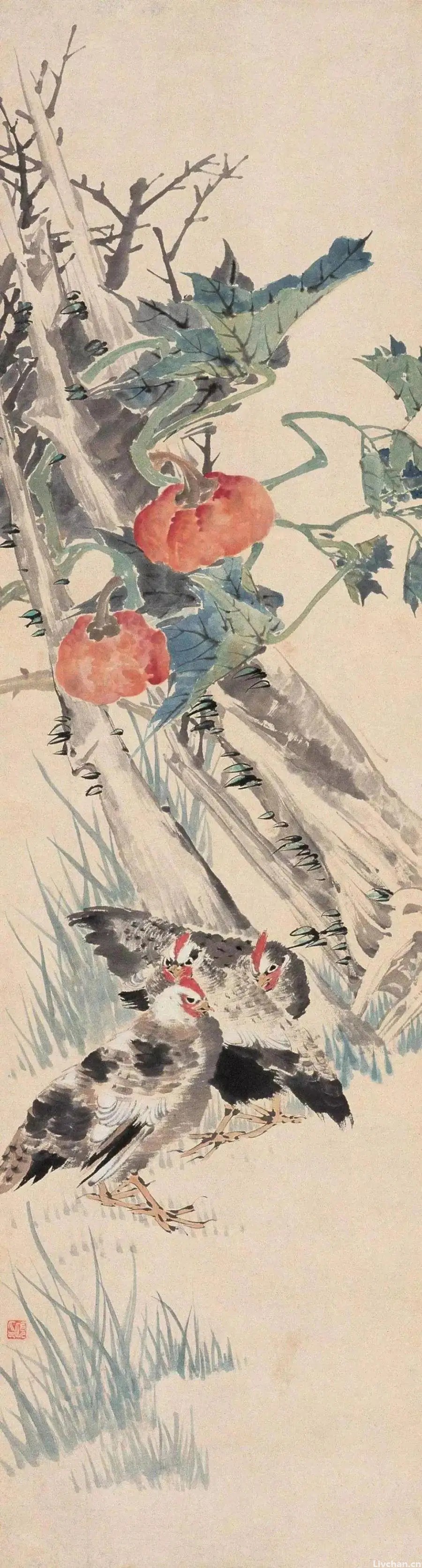 最平凡处见温馨——任伯年画鸡作品欣赏