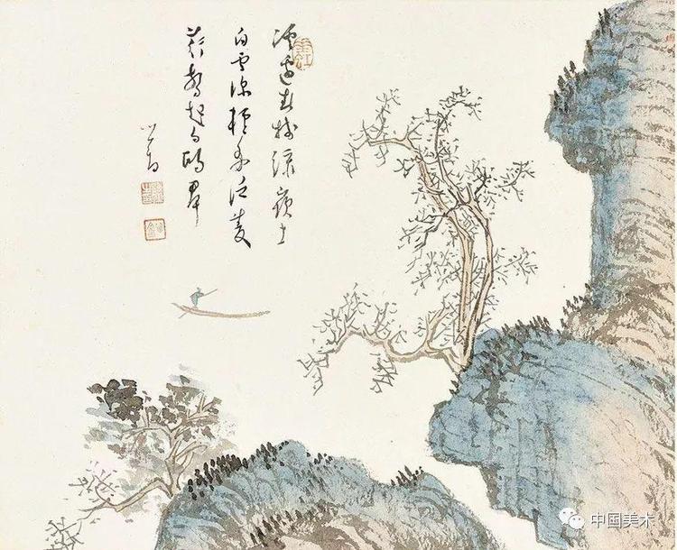 溥儒画山水：笔笔皴擦清楚，用墨层次分明！
