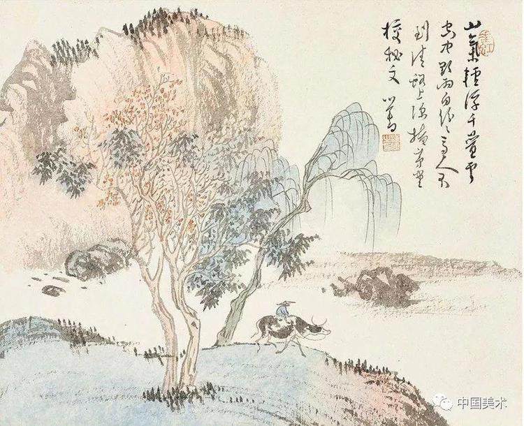 溥儒画山水：笔笔皴擦清楚，用墨层次分明！