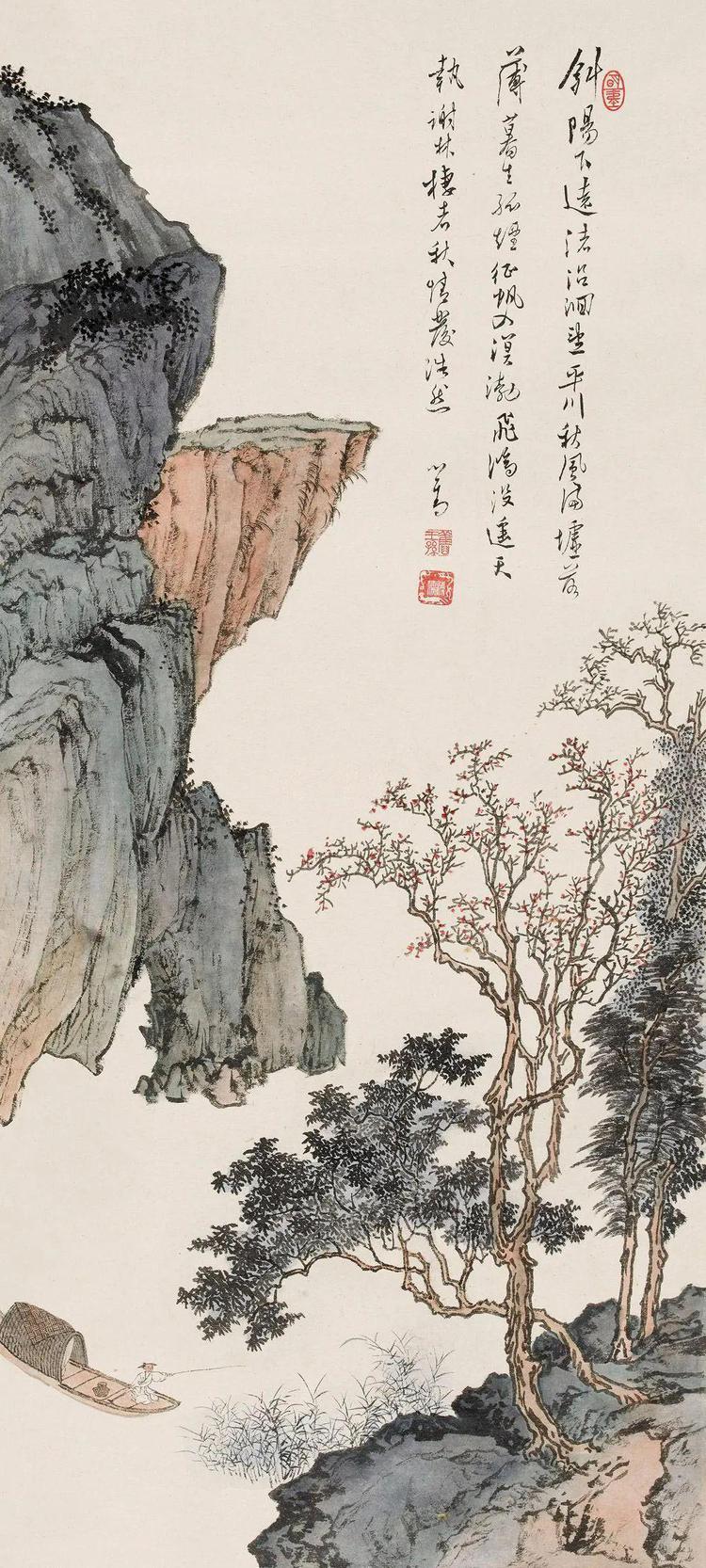 溥儒笔下的秋，涤尽胎火气！