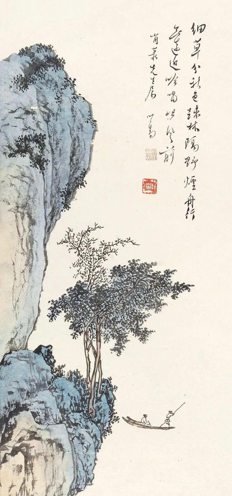 溥儒笔下的秋，涤尽胎火气！