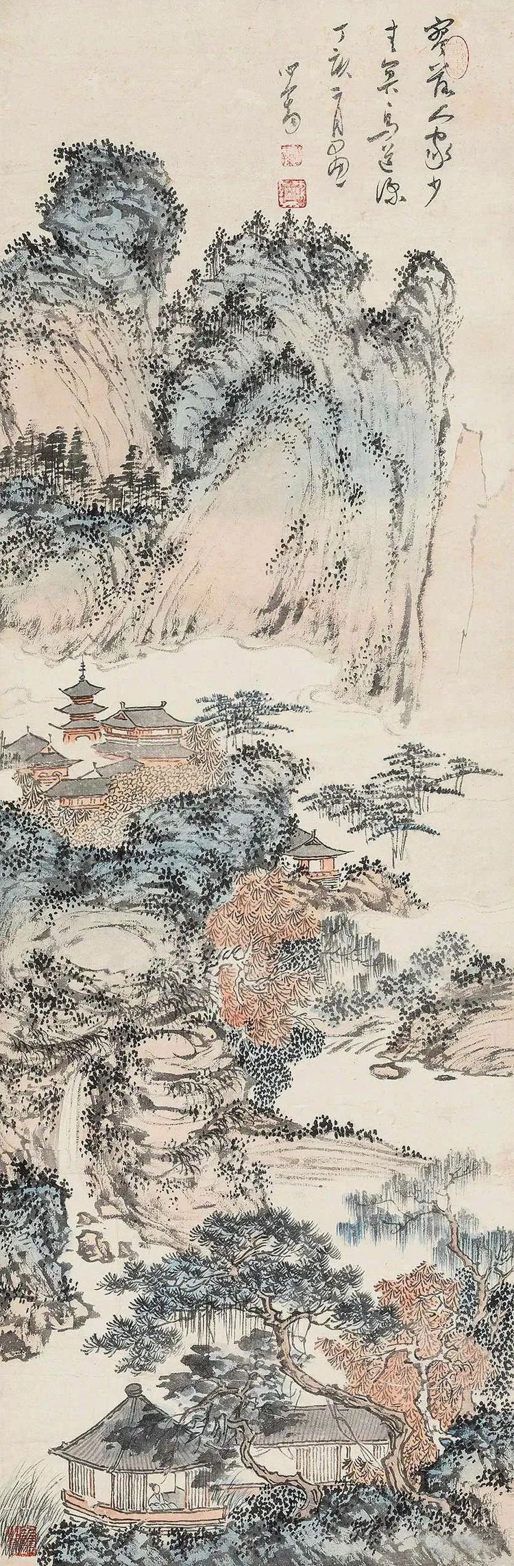 溥儒笔下的秋，涤尽胎火气！