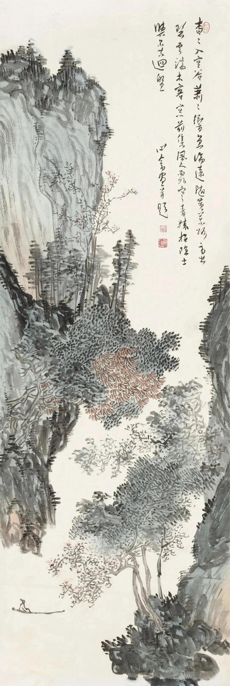 溥儒笔下的秋，涤尽胎火气！