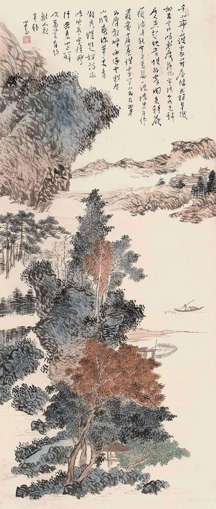 溥儒笔下的秋，涤尽胎火气！