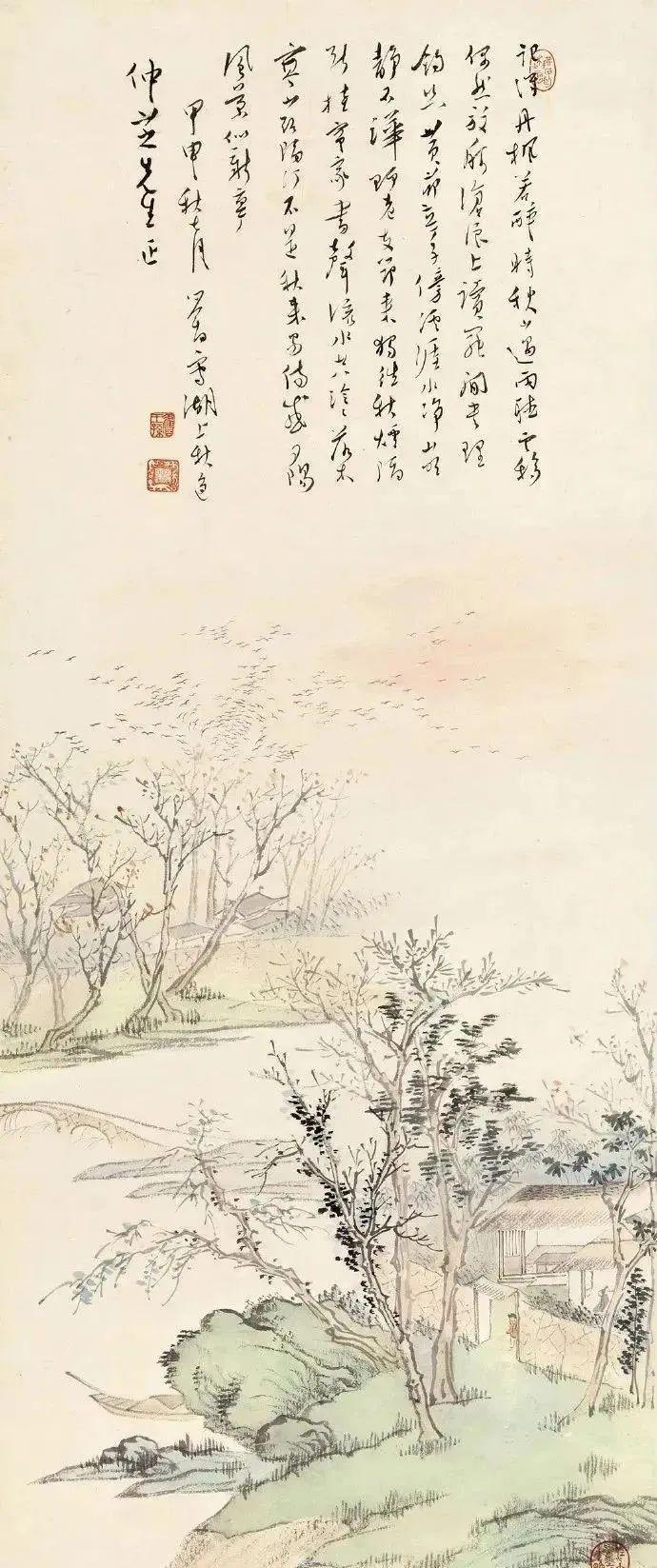 溥儒笔下的秋，涤尽胎火气！