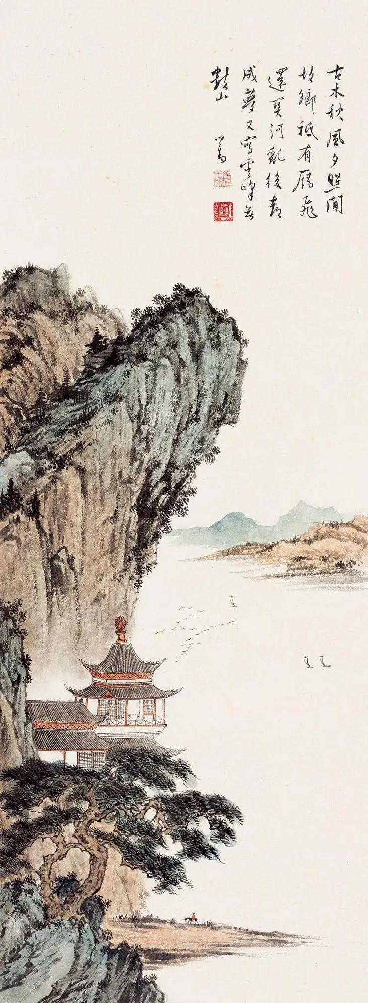 溥儒笔下的秋，涤尽胎火气！