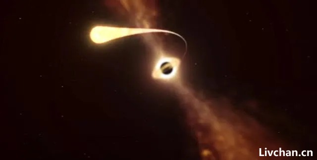 科学家捕捉到一个黑洞在打嗝的时候把三年前吸入的恒星吐出