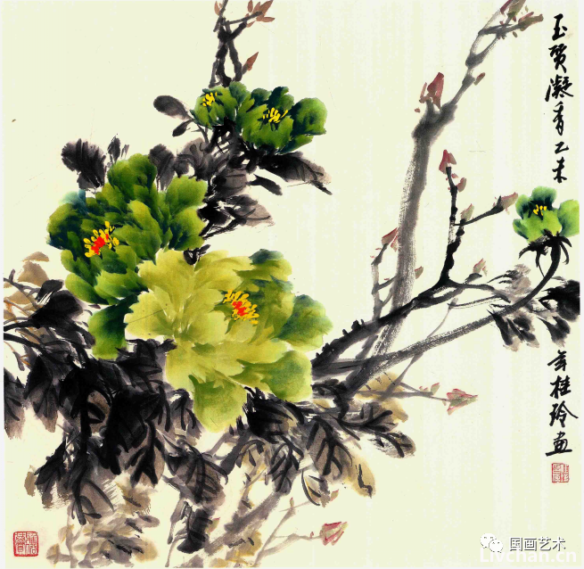 写意牡丹如何调色，看看这位老师的经验！