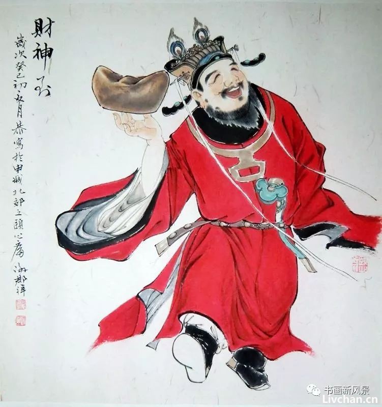 国画中的五路财神！