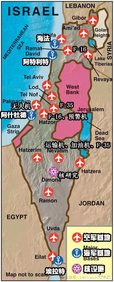 以色列军事、核、交通、水网与高科技产业等地图