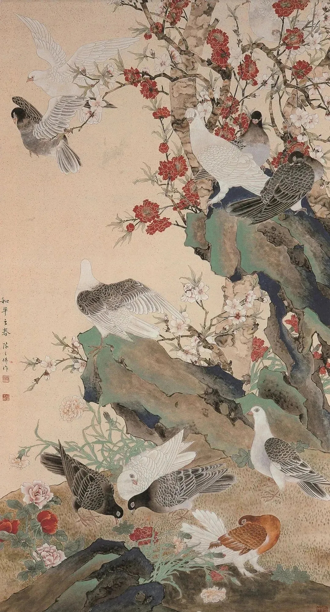 陈之佛的这组工笔花鸟，美啊！