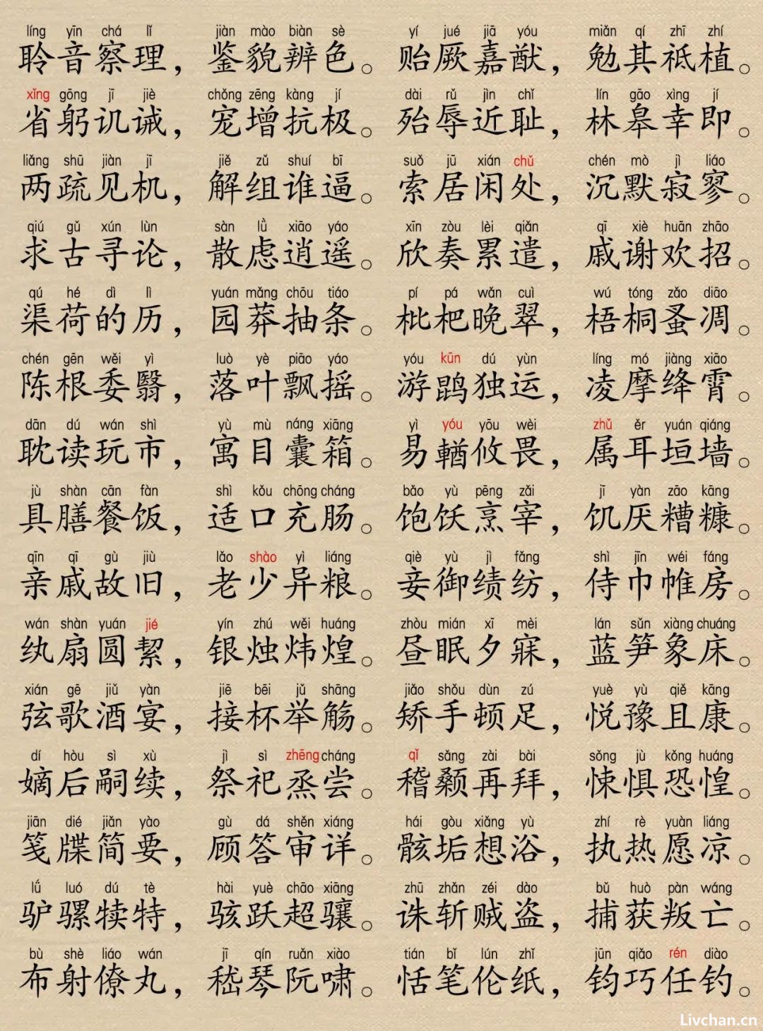 中国传统蒙学三大读物之一千字文原文译文