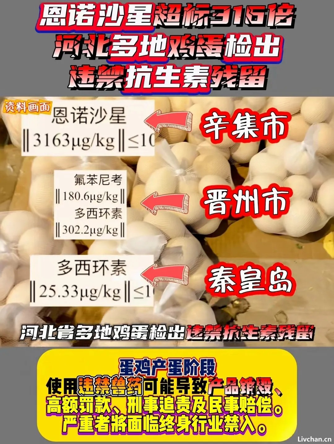 河北多地鸡蛋检测出兽药超标300多倍，致鸡蛋价格2.99元一斤了，这个“锅”该给谁？