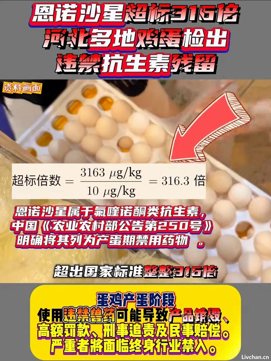 河北多地鸡蛋检测出兽药超标300多倍，致鸡蛋价格2.99元一斤了，这个“锅”该给谁？
